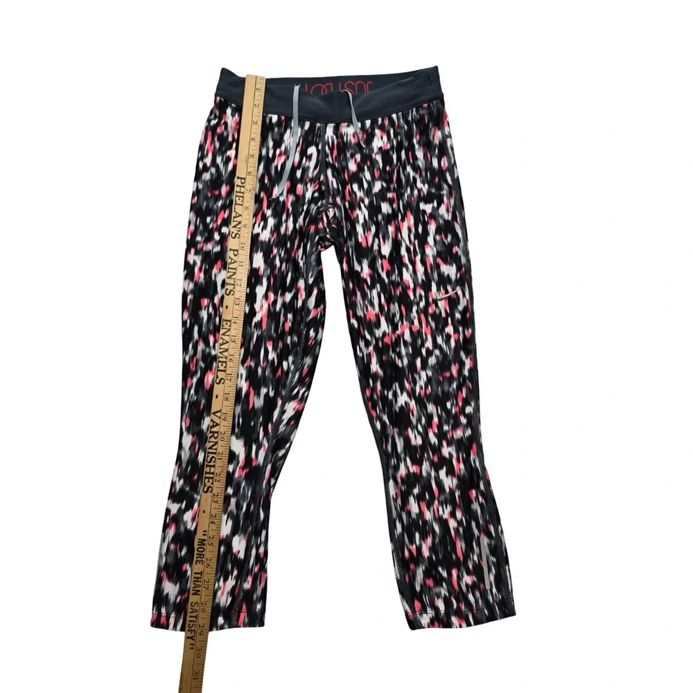 Nike Dri-FIT Cropped Leggings‎ Athletic Printed Black Pink Women’s S - Picture 8 of 9